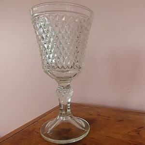 Large Vintage  Glass Goblet